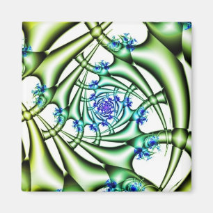Aimant Piège   Art fractal bleu et vert