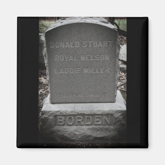 Aimant Pierre de tête de chien Lizzie Borden - Cimetière  (Devant)