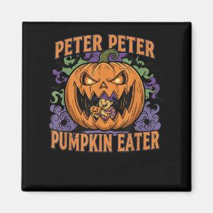 Aimant Pierre mangeur de citrouille effrayant Halloween J