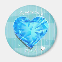 Pierres d'origine Mars Aquamarine bleu Coeur
