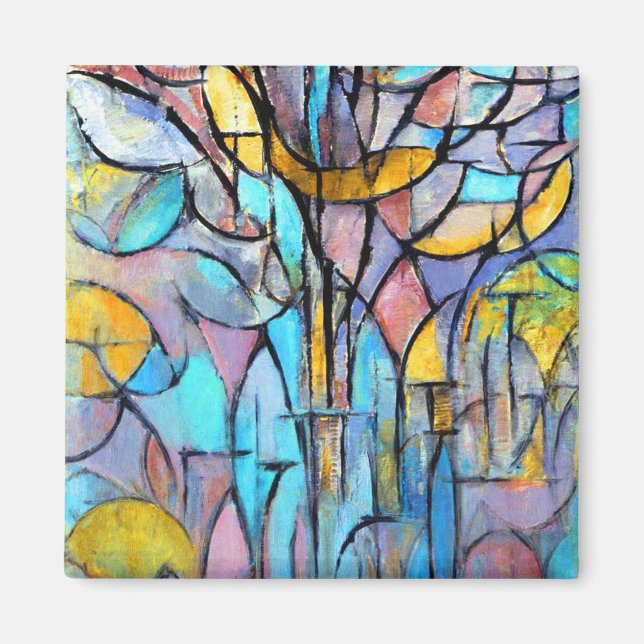 Aimant Piet Mondrian Trees (Devant)