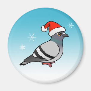 Aimant Pigeon Père Noël