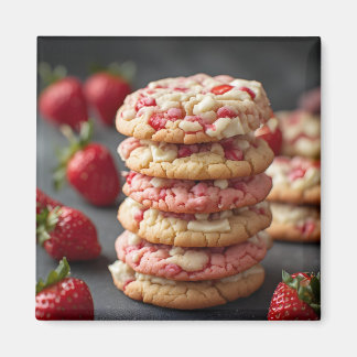 Aimant Pile De Biscuits Aux Pépites De Chocolat Blanc Et