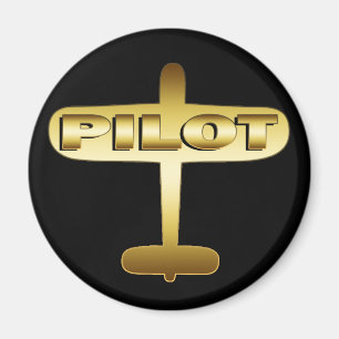 AIMANT PILOTE D'AVION D'OR