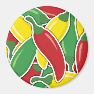 Aimant Piments de piment légers à la circulation funky