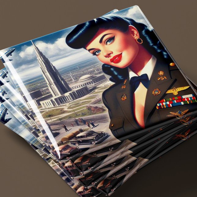Aimant Pin-up Militaire Mignon (Créateur téléchargé)