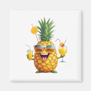 Aimant Pinapple Amusant Vacances joyeuses Boire Tropical