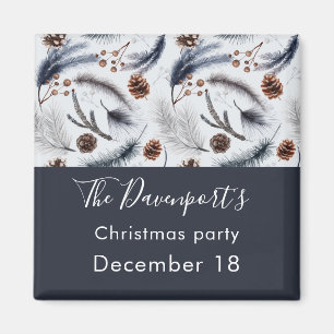 Aimant Pine Cones et aiguilles de pin Noël Motif