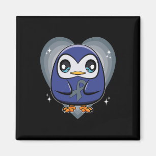 Aimant Pingouin avec Ribbon World Dyslexie Sensibilisatio