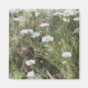 Aimant Pingouin blanc Fleurs sauvages Aquarelle numérique