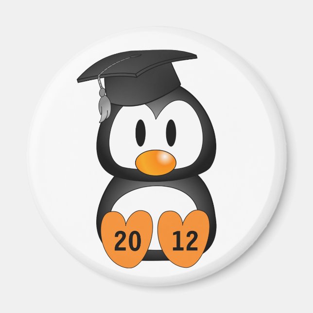 Aimant Pingouin de graduation personnalisable (Devant)