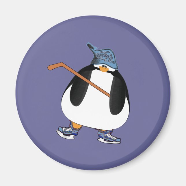 Aimant Pingouin de hockey (Devant)