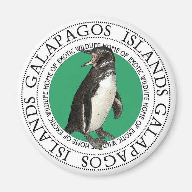 Aimant Pingouin des îles Galapagos (Devant)