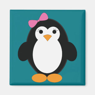 Aimant Pingouin fille mignonne