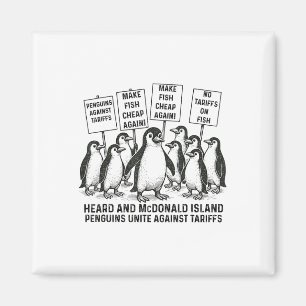 Aimant Pingouins amusants contre les tarifs douaniers Hea