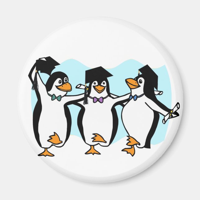 Aimant Pingouins diplômés (Devant)