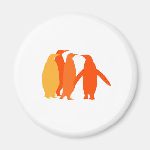 Aimant Pingouins orange
