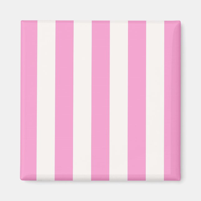 Aimant Pink and White Extra Large Stripe (Devant)
