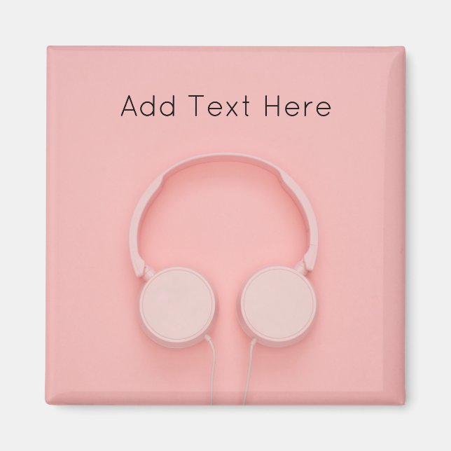 Aimant Pink Headphones with Wires (Devant)