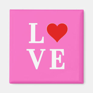 Aimant Pink Love Romantique Élégant