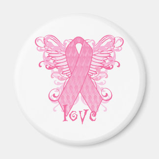 Aimant Pink Ribbon Love Wings