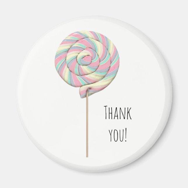 Aimant Pink Swirl Lollipop (Devant)
