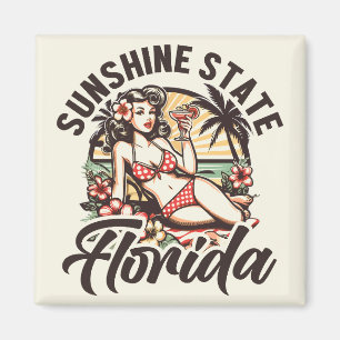 Aimant Pinup vintage Floride