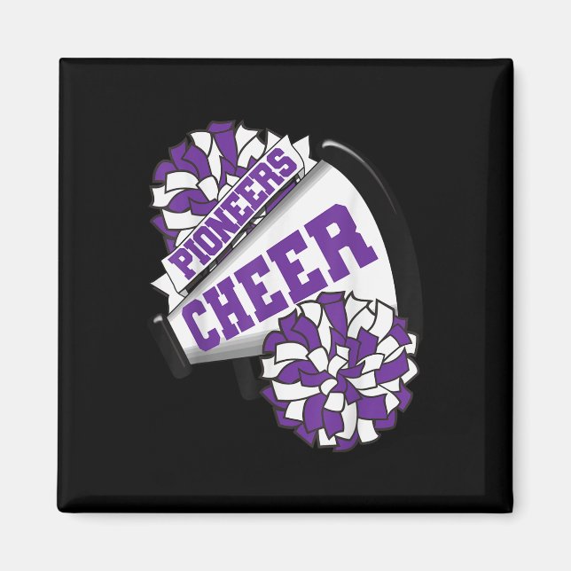 Aimant Pioneers Cheer Back To School Cheerleading Spirit  (Devant)