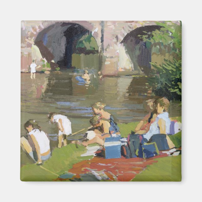 Aimant Pique-nique au bord de la rivière Withypool (Devant)