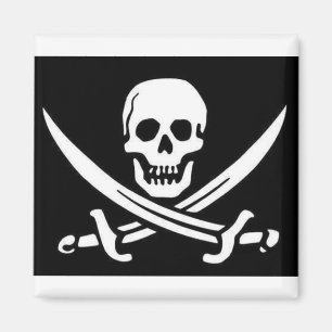 Aimant Pirate Crâne et épées