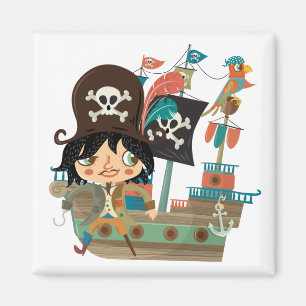 Aimant Pirate et bateau de pirate