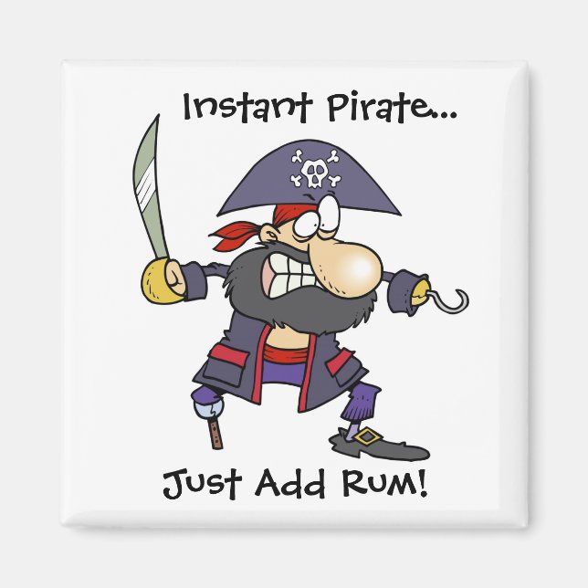 Aimant Pirate Instantané...Ajoutez Juste Du Rhum ! (Devant)