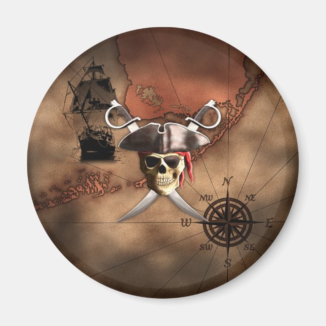 Aimant Pirate map (Devant)