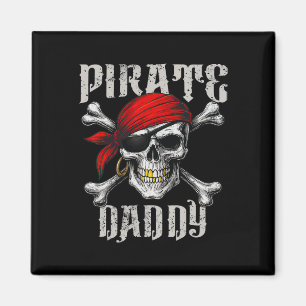Aimant Pirate Papa Jolly roger Drapeau Et Crossbones Crân