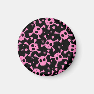 Aimant Pirate Skull : Girlish Hearts Motif