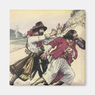 Aimant Pirates Vintage, Duel jusqu'à la mort sur la plage