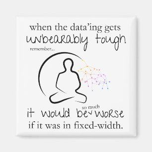 Aimant Pire S'Il S'Agit De Données Drôle À Largeur Fixe