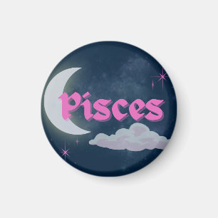 Aimant Pisces Celestial esthétique Lune Cloud Stars Desig