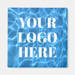 Aimant Piscine Bleu Aqua Photo pour votre logo