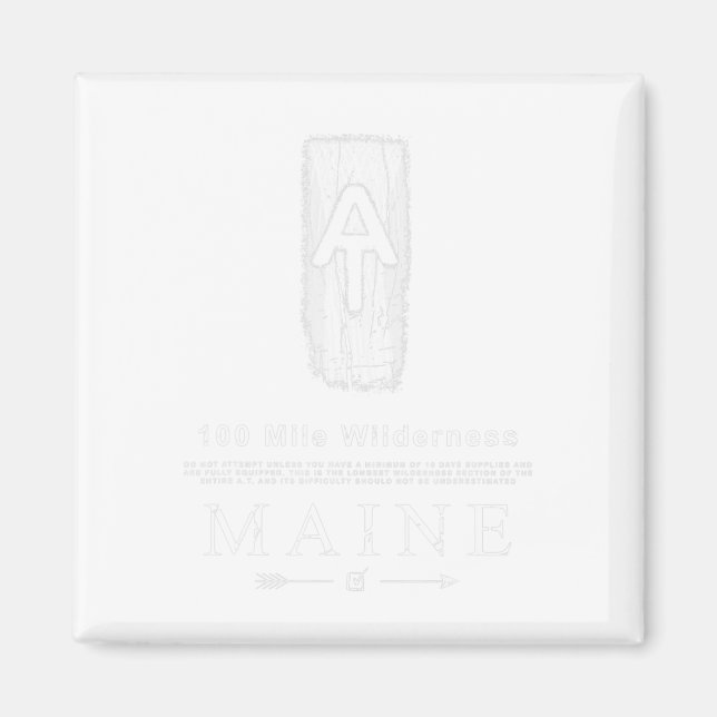 Aimant Piste Appalachian Blaze 100 Mile Wilderness Maine (Devant)