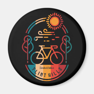 Aimant Piste cyclable Retro Flint Hills.
