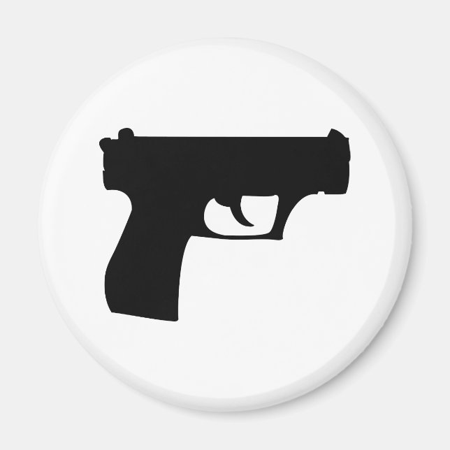 Aimant pistolet noir (Devant)