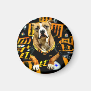 Aimant Pitbull Secourt Dog Football Fanatic