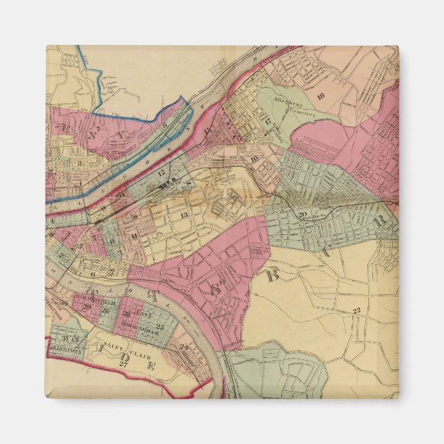 Aimant Pittsburgh et Allegheny (Devant)