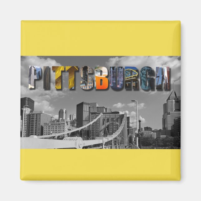 Aimant Pittsburgh Pennsylvania City Travel Photos (Devant)