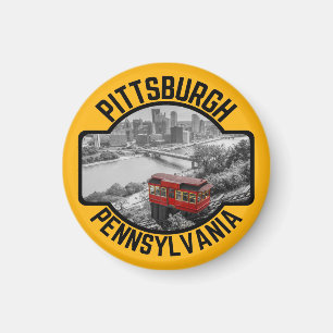 Aimant Pittsburgh Pennsylvania Steel City Skyline Incline