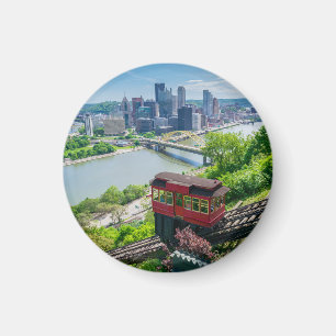 Aimant Pittsburgh Pennsylvania Steel City Skyline Incline