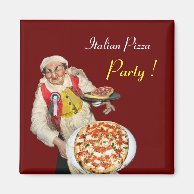 Aimant PIZA ITALIENNE, rouge (Devant)