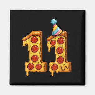 Aimant Pizza 11e anniversaire 11 ans Vieux Casquette de p
