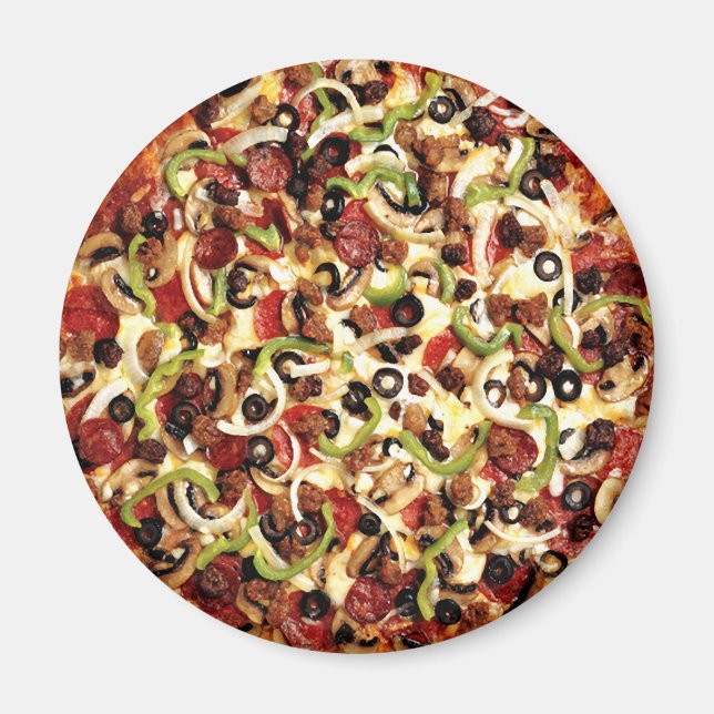 Aimant Pizza aux olives (Devant)